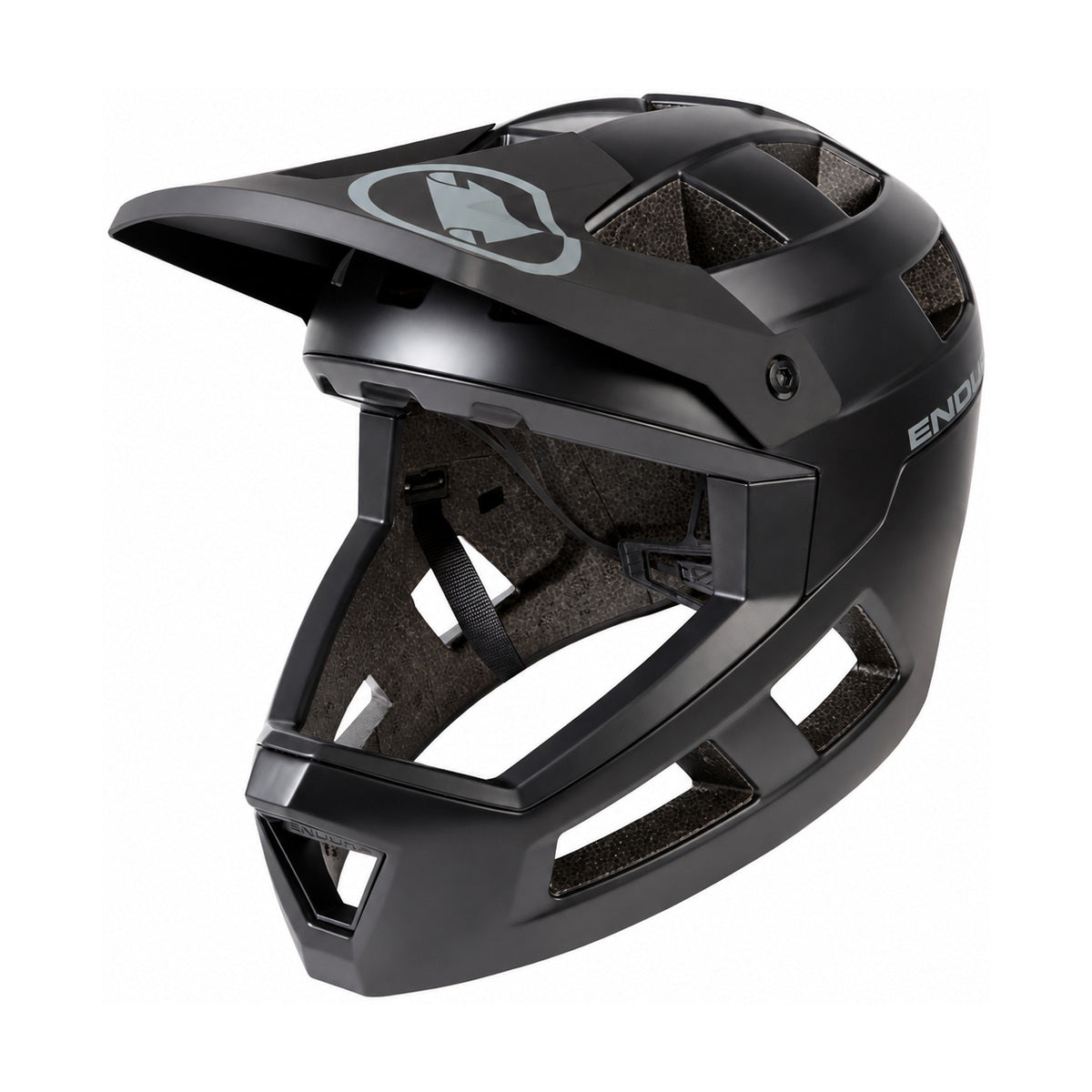 Capacete de BTT ENDURA SINGLETRACK INTEGRAL MIPS preto — fundo branco