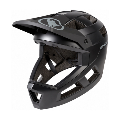 Capacete de BTT ENDURA SINGLETRACK INTEGRAL MIPS preto — fundo branco