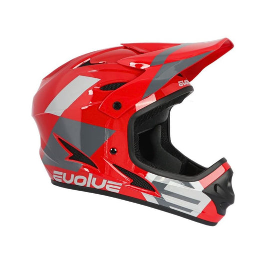 Capacete Evolve Storm vermelho e cinzento