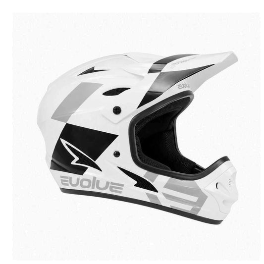 Capacete Evolve Storm branco e preto brilhante