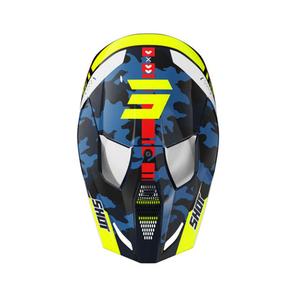 Capacete BMX SHOT FURIOUS Júnior Flash Blue Neon Yellow Glossy