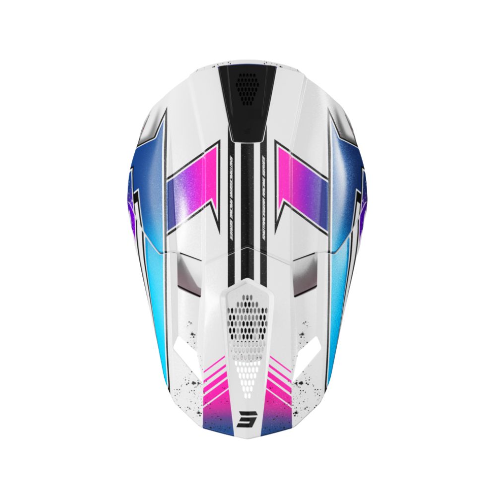 Casque BMX SHOT LITE Racing White Pink Pearly