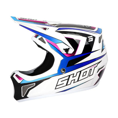 Capacete BMX SHOT ROGUE Level Branco Azul Perolado
