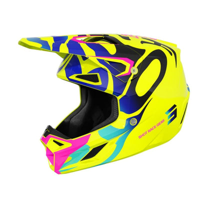 Capacete BMX SHOT SPEED Júnior Ghost Amarelo Néon Brilhante