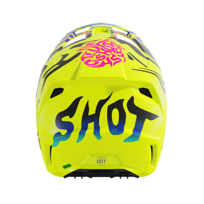 Capacete BMX SHOT SPEED Júnior Ghost Amarelo Néon Brilhante