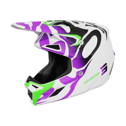 Capacete BMX SHOT SPEED Júnior Fantasma Roxo Brilhante