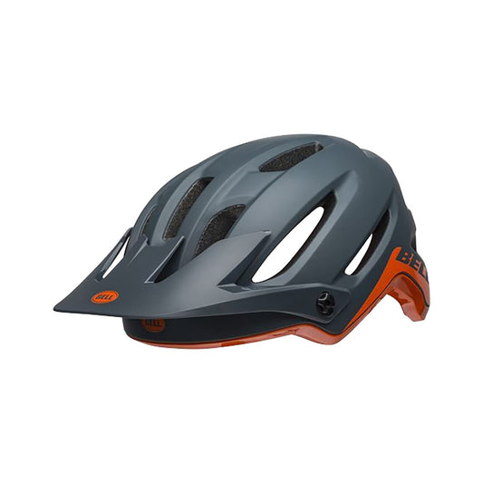 Capacete de BTT BELL 4FORTY azul/laranja — vista virada para a esquerda