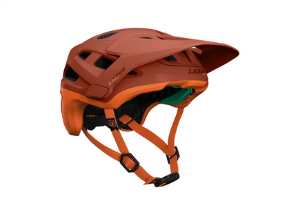 Capacete BTT LAZER JACKAL KINETICORE laranja ferrugem — vista adicional 2