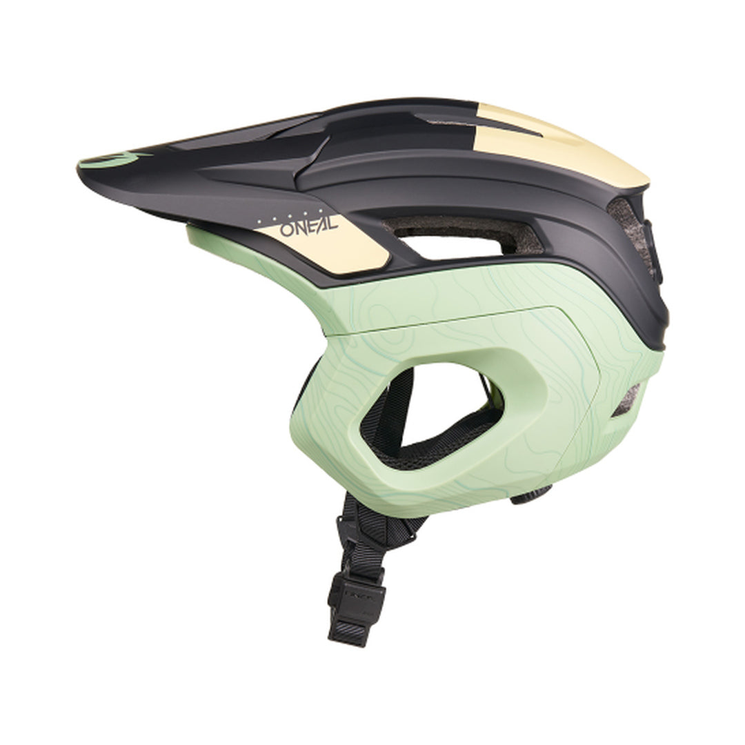 Capacete de BTT O'NEAL TRAPPER EVO TOPO preto/areia/verde-menta — vista do produto