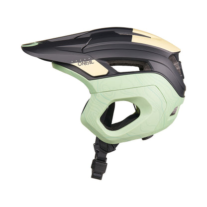 Capacete de BTT O'NEAL TRAPPER EVO TOPO preto/areia/verde-menta — vista do produto