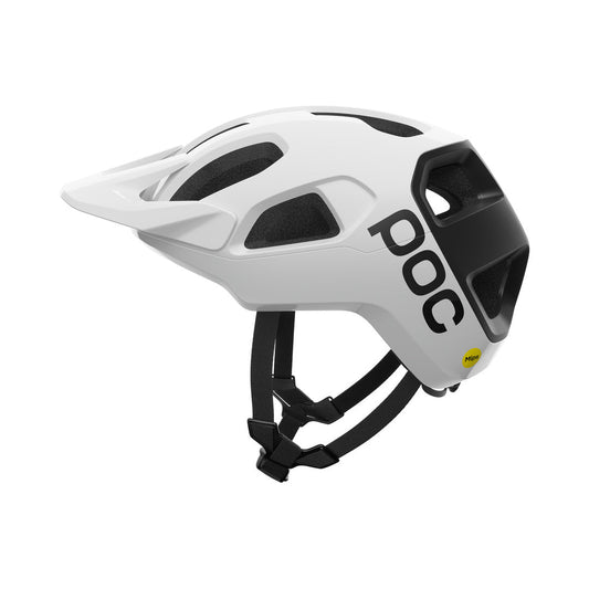 Capacete de BTT POC CULARIS branco/preto mate com logótipo — vista do produto