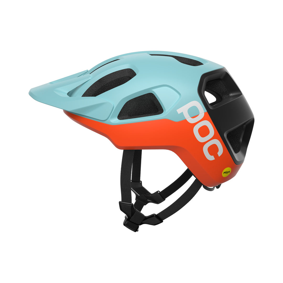 Capacete de BTT POC CULARIS azul/laranja mate — vista do produto