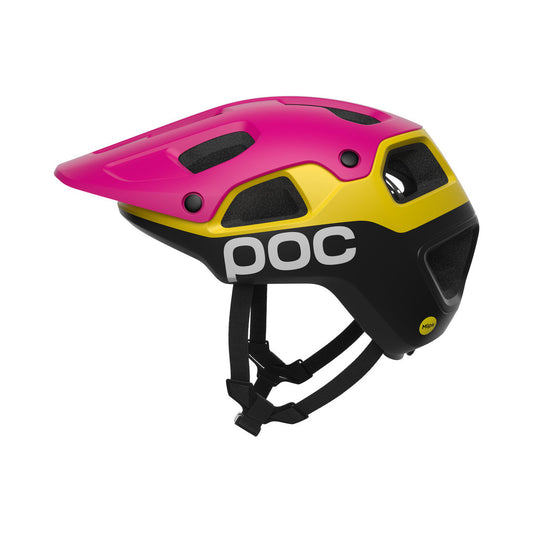 Capacete de BTT POC CULARIS PURE rosa/amarelo/preto — vista do produto