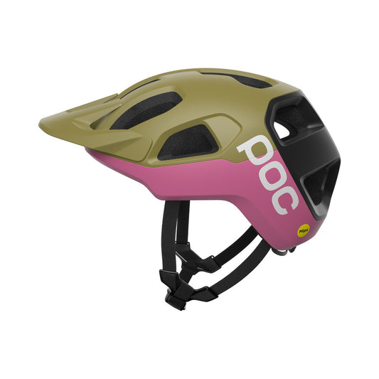 Capacete de BTT POC CULARIS verde/rosa mate — vista do produto