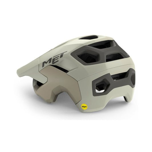 Capacete de BTT MET REVO MIPS branco mate — vista do lado esquerdo