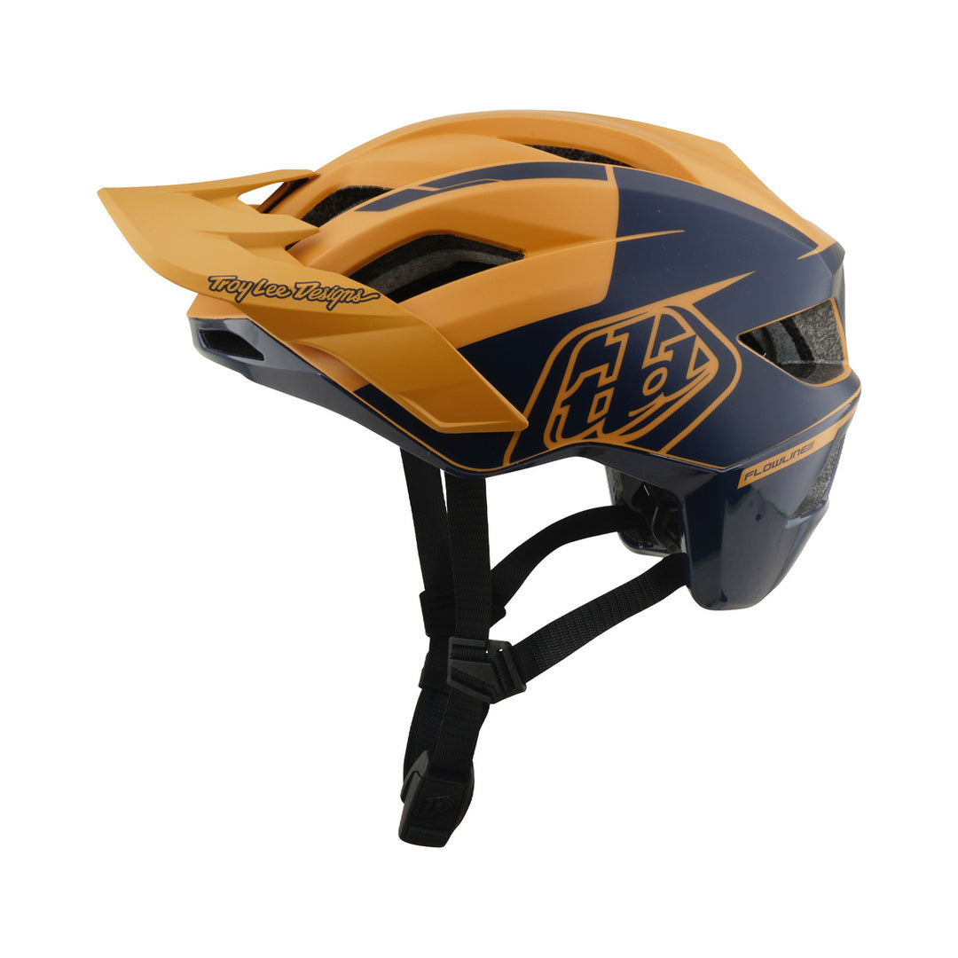 Capacete de BTT TROY LEE DESIGNS FLOWLINE SE MIPS HYDRO amarelo-mostarda/preto — vista do produto