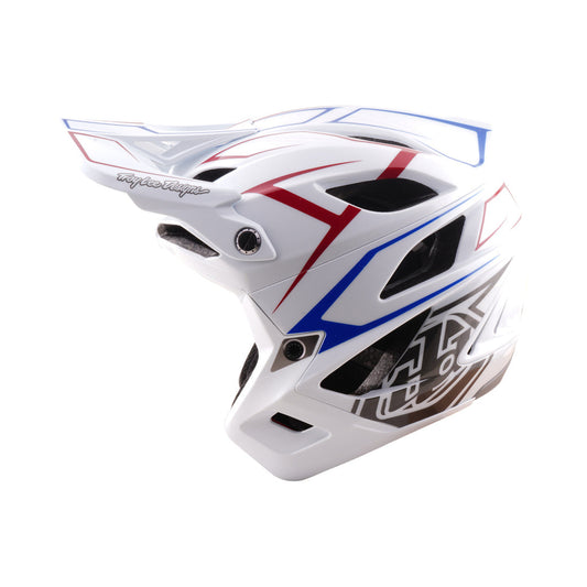 Capacete de BTT TROY LEE DESIGNS STAGE STUNT PINSTRIPE branco — vista do produto