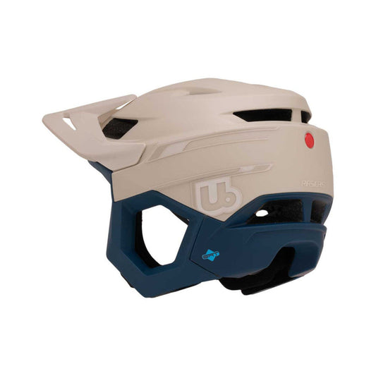 Capacete de BTT URGE RASCAS Traço Suave bege/azul — vista do lado esquerdo