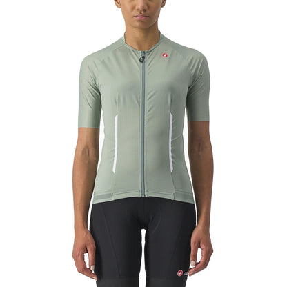 Camisola de ciclismo CASTELLI RESISTÊNCIA W de mulher, de manga curta, verde