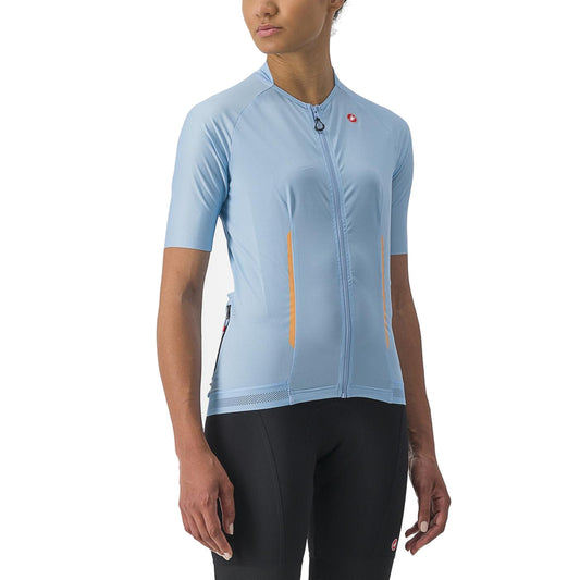 Camisola de ciclismo CASTELLI RESISTÊNCIA W de mulher, de manga curta, azul