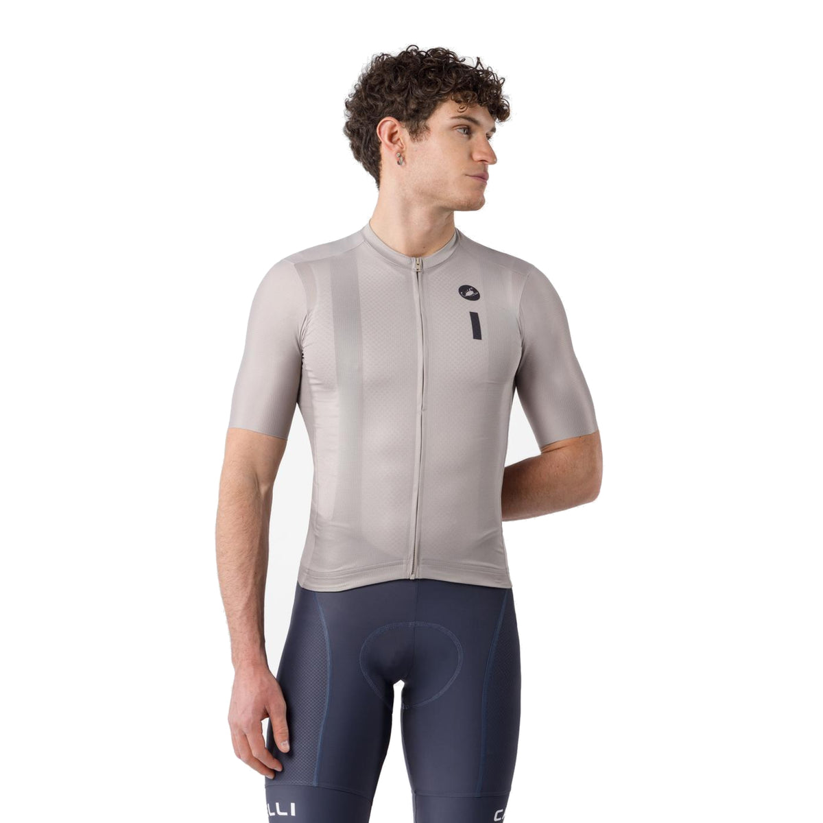 Camisola de ciclismo CASTELLI DRITTONE LOGO de manga curta, argila