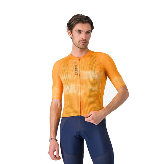 Camisola de ciclismo CASTELLI CLIMBER'S A/C de manga curta, laranja