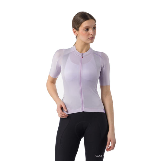 Camisola de ciclismo CASTELLI EXPRESSO 2 de mulher, de manga curta, névoa púrpura