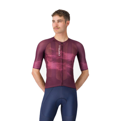 Camisola de ciclismo CASTELLI CLIMBER'S A/C de manga curta, bordeaux
