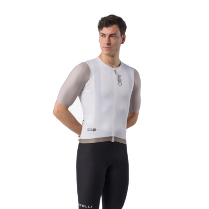 Camisola de ciclismo CASTELLI CORRETTO de manga curta, marfim/argila