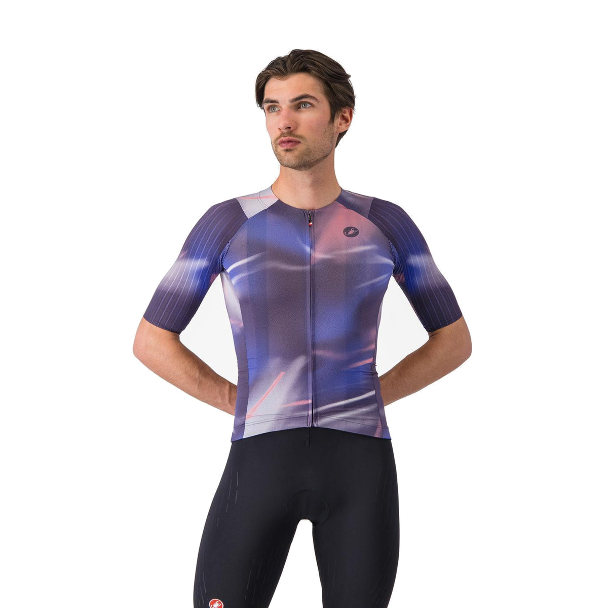 Camisola de ciclismo CASTELLI AERO RACE 8S de manga curta, violeta