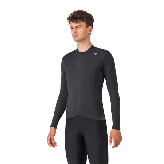 Camisola de ciclismo CASTELLI ESPRESSO THERMAL de manga comprida preta