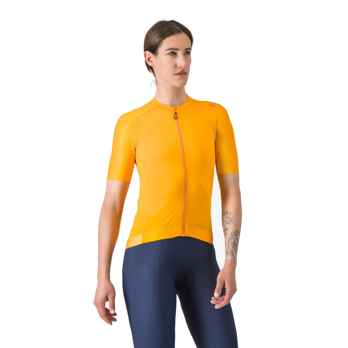 Camisola de ciclismo CASTELLI ESPRESSO de manga curta para mulher, laranja