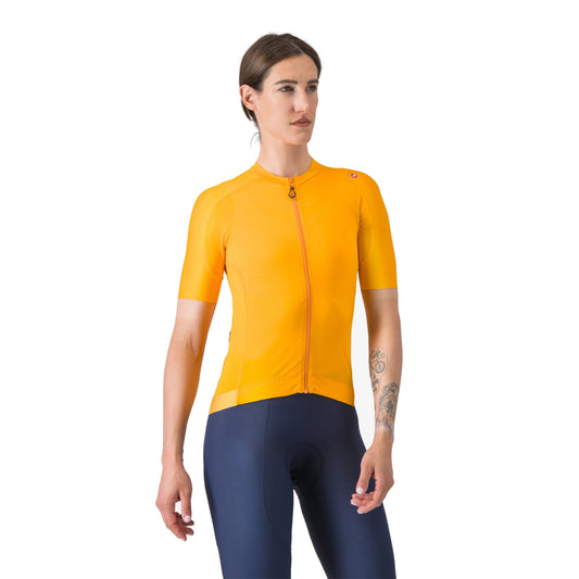 Camisola de ciclismo CASTELLI ESPRESSO de manga curta para mulher, laranja