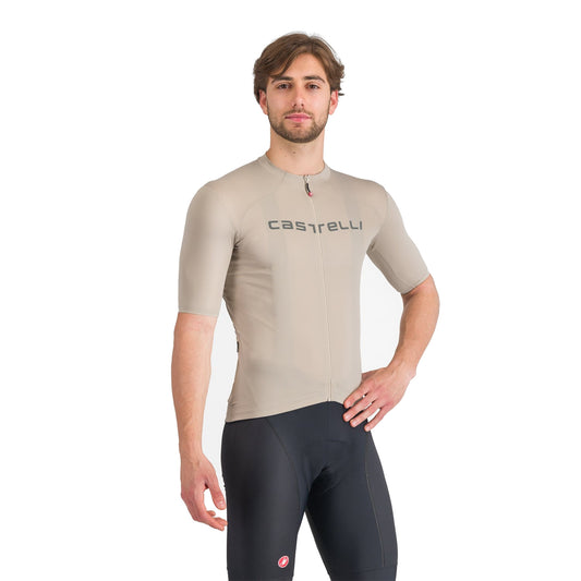 Camisola de ciclismo CASTELLI PROLOGO LITE de manga curta bege