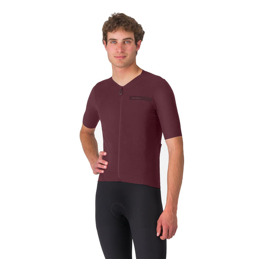 Camisola de ciclismo CASTELLI PREMIO EVO de manga curta bordô