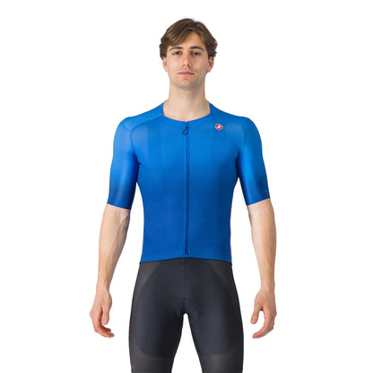 Camisola de ciclismo CASTELLI UPF de manga curta, azul