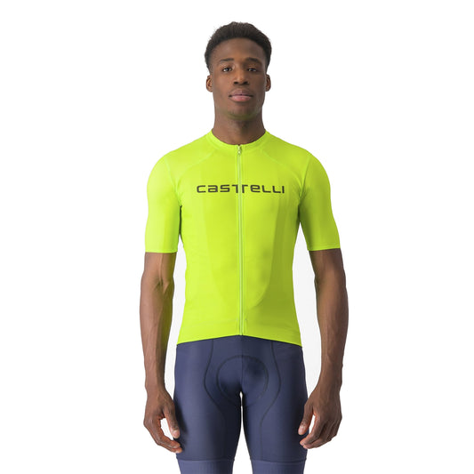 Camisola de ciclismo CASTELLI PRÓLOGO LEVE de manga curta, amarela