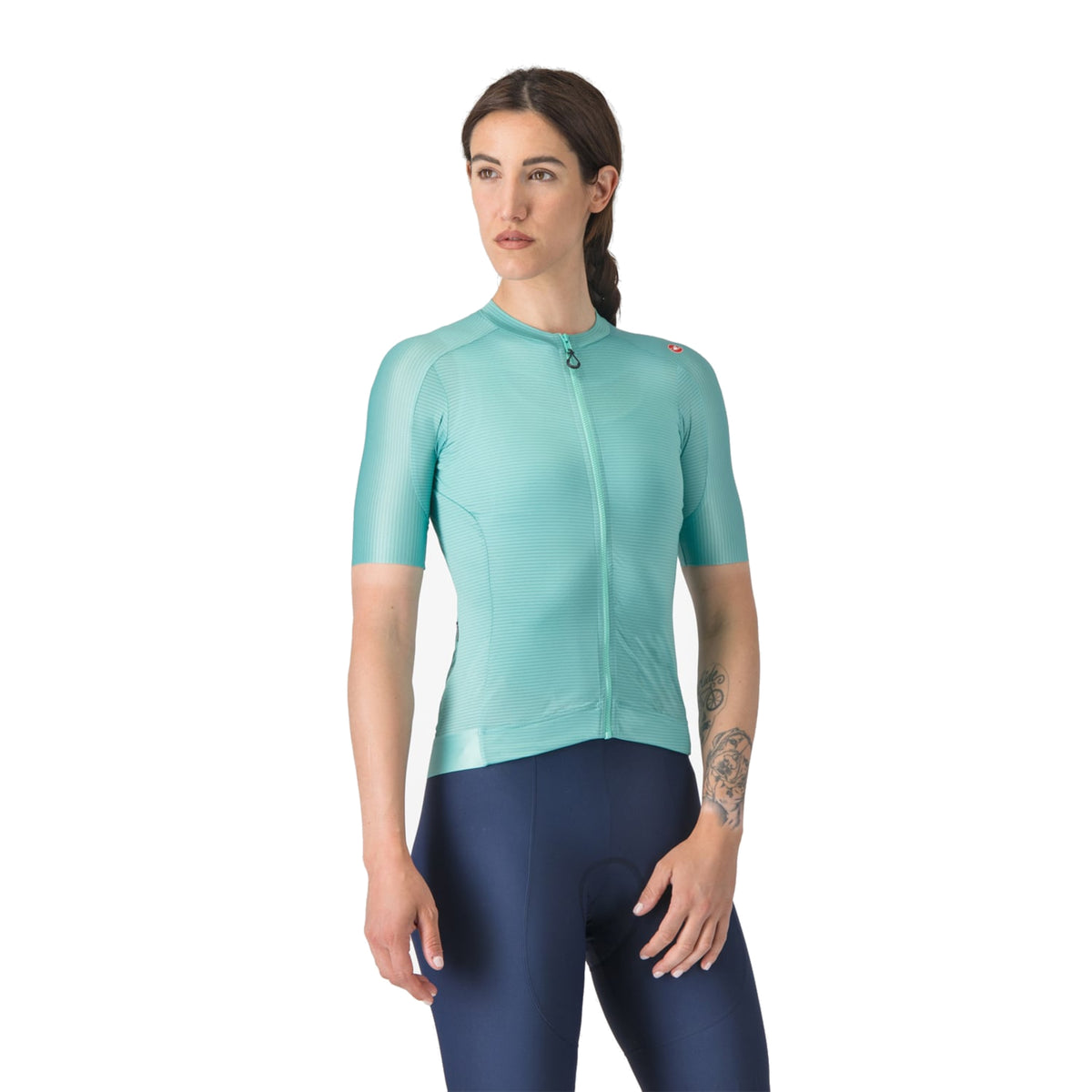 Camisola de ciclismo CASTELLI ESPRESSO de senhora, de manga curta, turquesa