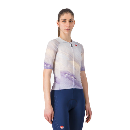 Camisola de ciclismo de manga curta para mulher CASTELLI AERO PRO 8S multicolor