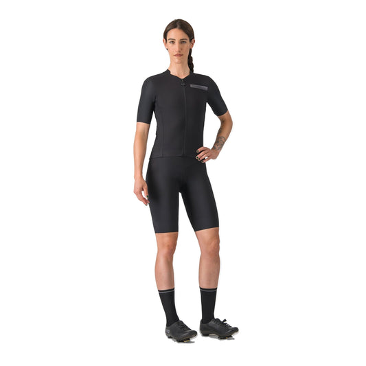 Camisola de ciclismo CASTELLI PREMIO EVO de senhora, de manga curta, preta