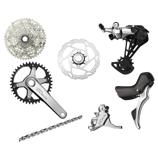 Grupo SHIMANO CUES 10V - Edição Prata Polida