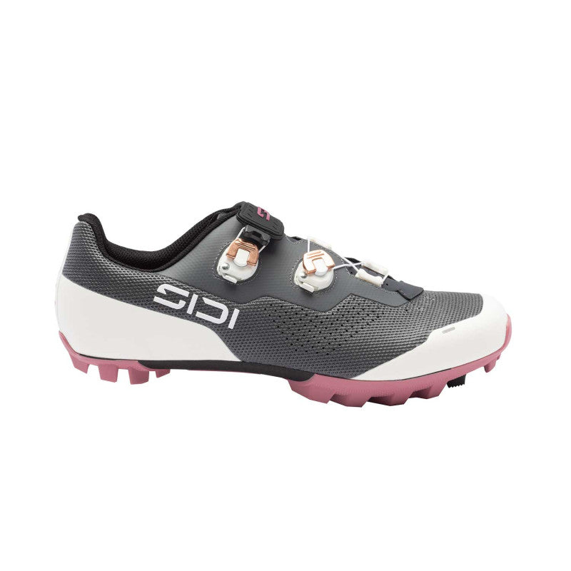 SIDI DOMINATOR X Sapatos de BTT XC/Gravel para mulher Cinzento/Rosa