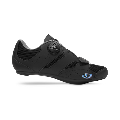 Sapatos de ciclismo de estrada GIRO SAVIX II para mulher pretos — vista lateral exterior