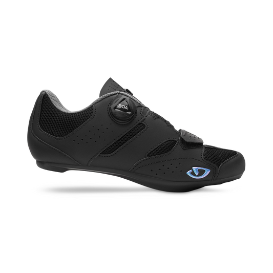 Sapatos de ciclismo de estrada GIRO SAVIX II para mulher pretos — vista lateral exterior