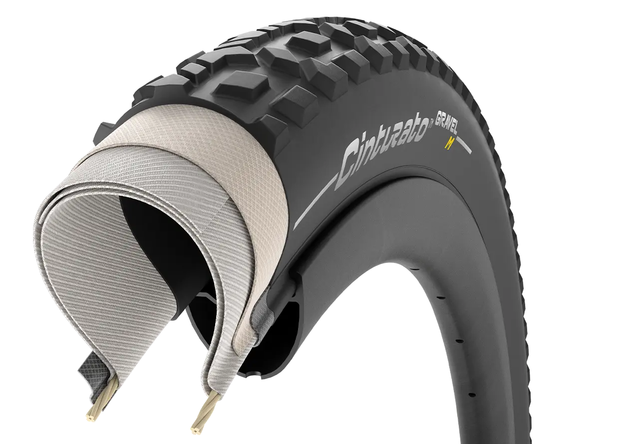 Pneu PIRELLI CINTURATO GRAVEL M 700x50c Tubeless Ready Bege clássico