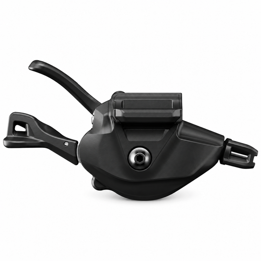 Manípulo de mudanças direito SHIMANO XTR 12V SL-M9100-IR (montagem no manete) — vista do produto sobre fundo branco