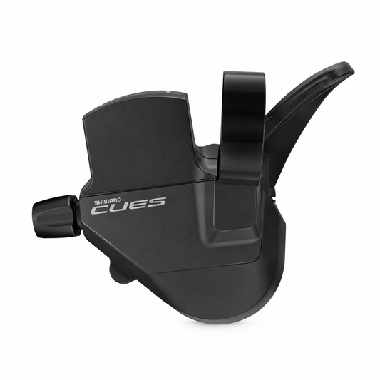 Manípulo de mudanças esquerdo SHIMANO CUES SL-U4000-L 2V — vista do produto sobre fundo branco