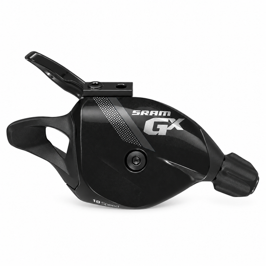 Manípulo de mudanças direito SRAM GX 10V de gatilho preto — vista do produto sobre fundo branco