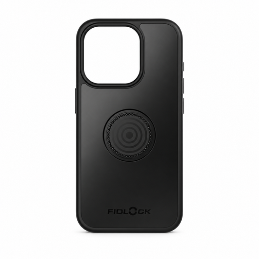 Capa FIDLOCK VACUUM para iPhone 15 Pro — vista do produto sobre fundo branco