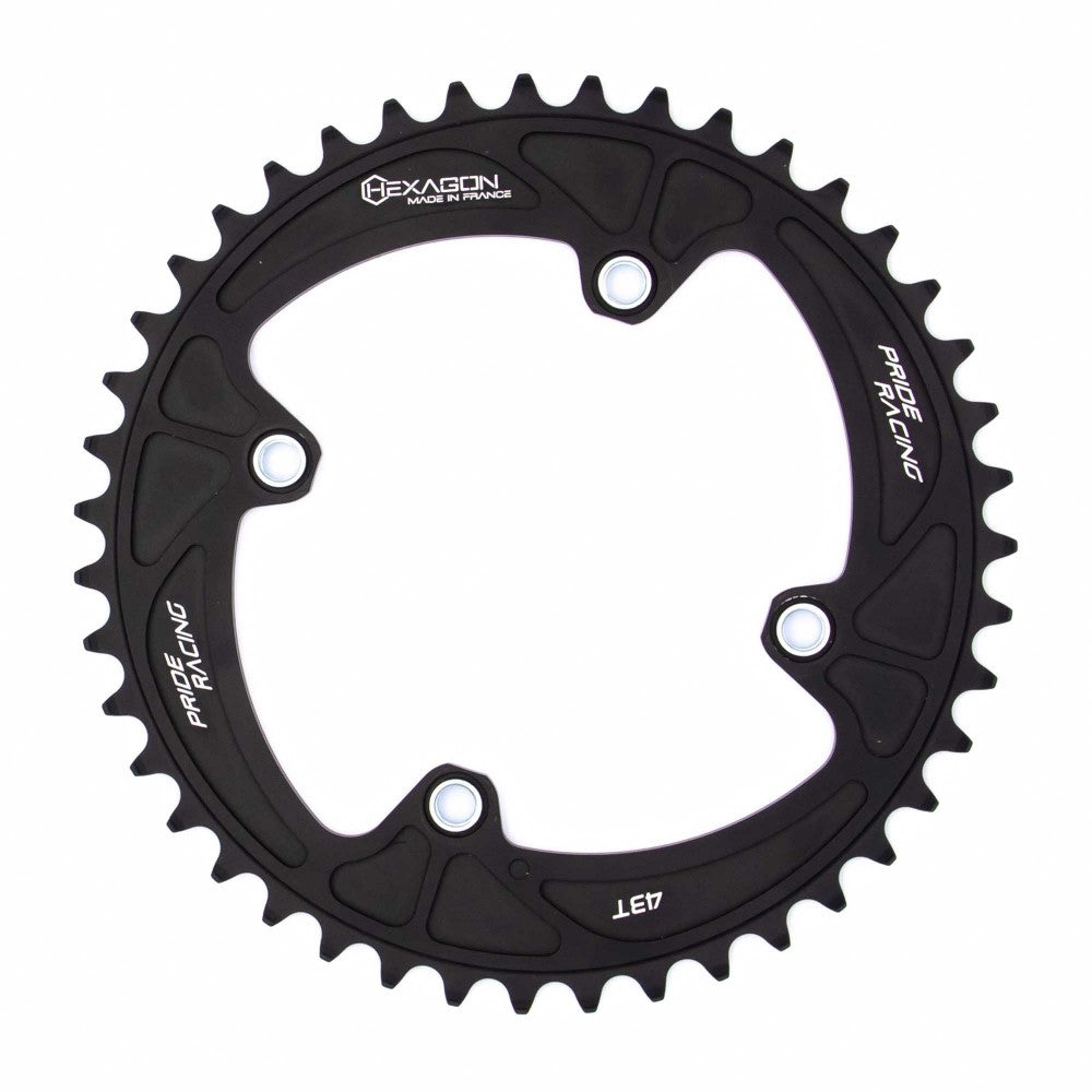 Coroa PRIDE HEXAGON 4 Parafusos Roscados Black